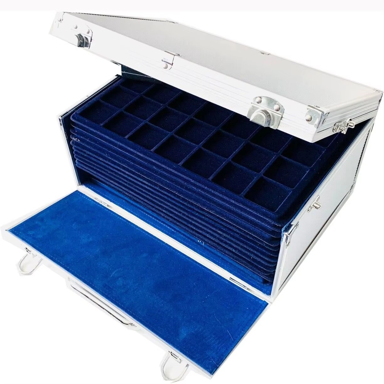 Aluminum Case Case For 15 Coin trays Coin Storage Case
